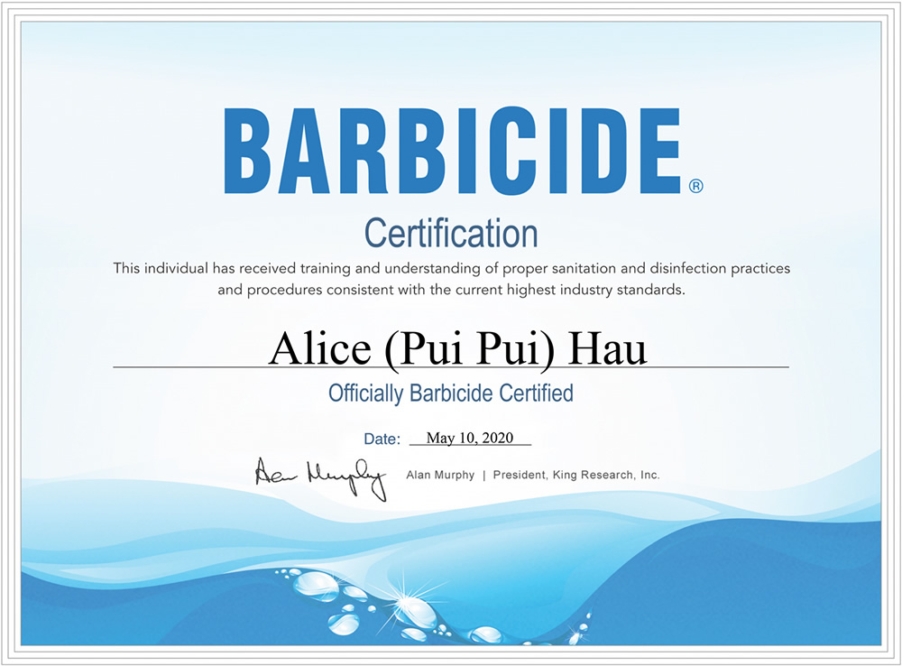 Officially Barbicide Certified